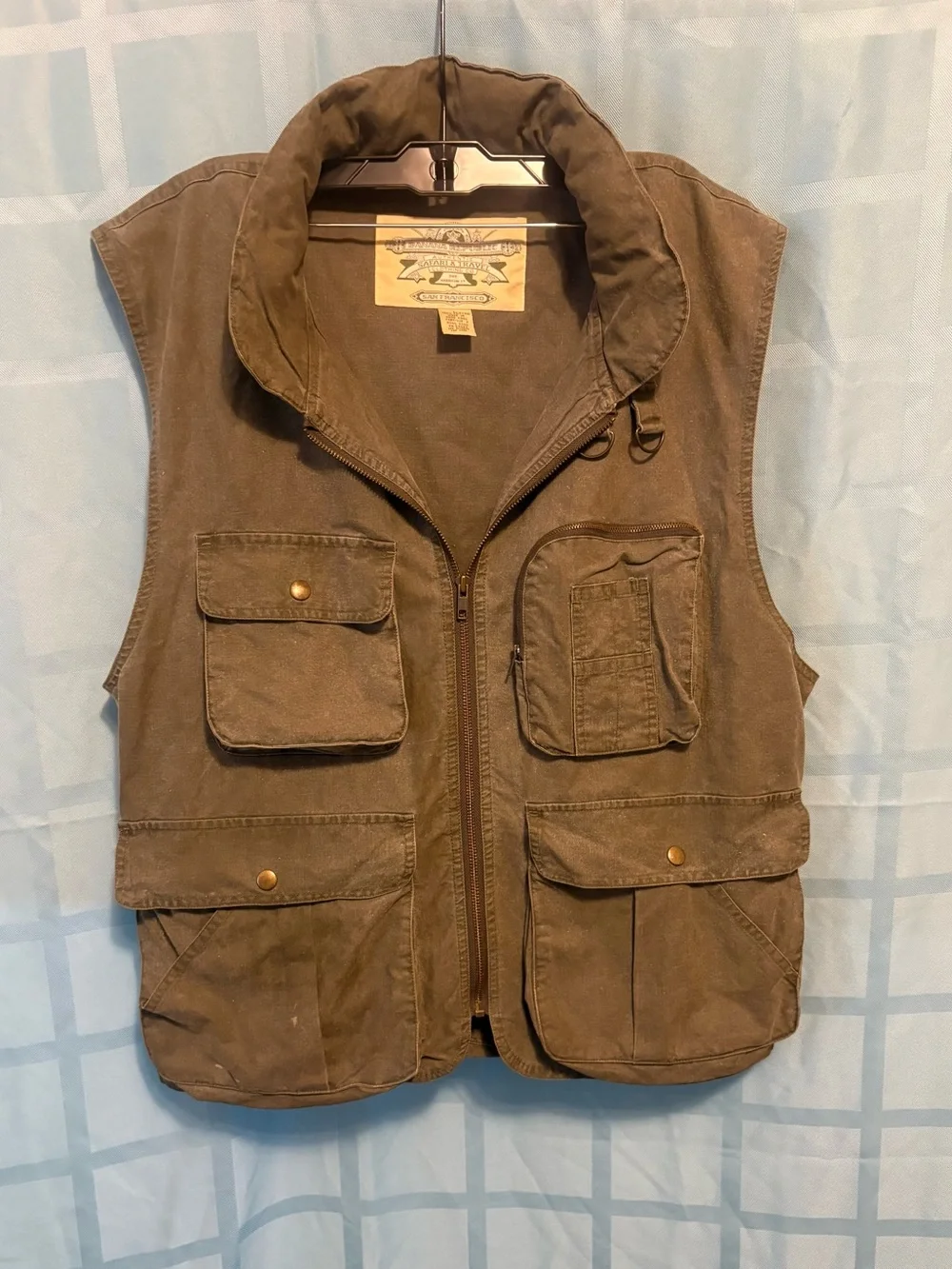 Vintage Banana Republic Olive Green Fishing/Hunting Vest- Men’s L